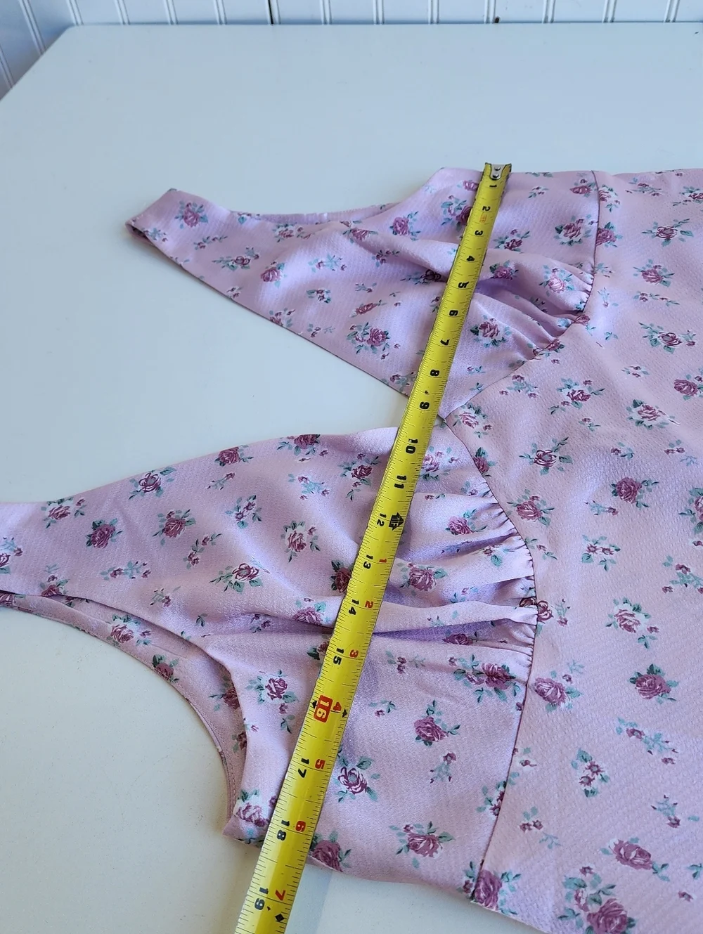 NWT BP NORDSTROM Women's Pink Cake Floral Sleeveless Satin Mini Dress Size XL - Picture 10 of 16